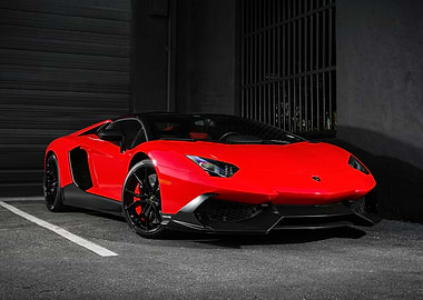 Red Lamborghini Sport Car