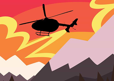 Helicopter with lightning