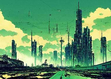 Cyberpunk neon night