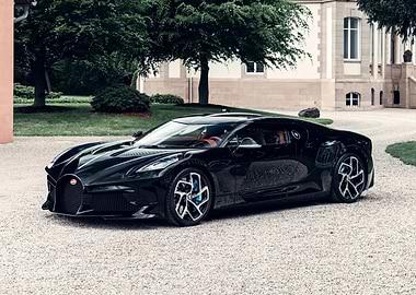 Bugatti Chiron Black Car