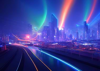 Cyberpunk neon night