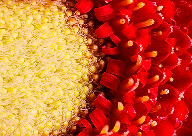 Macro of a gerbera flower