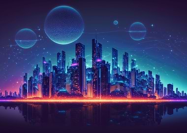 Cyberpunk neon night