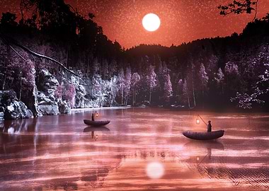 abstract nature painting