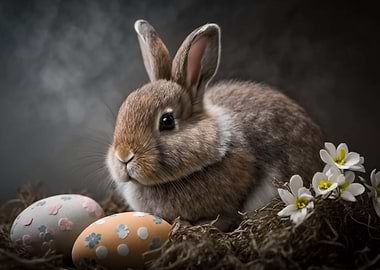 Easter rabbit and egg