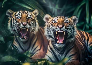 Two tiger cubs