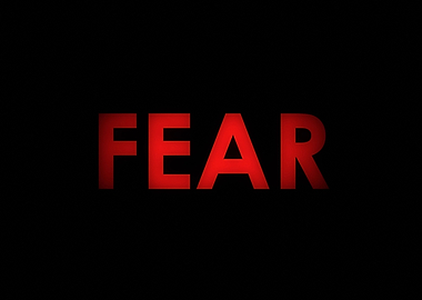 Fear red message text