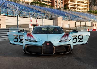 Bugatti Chiron White Car