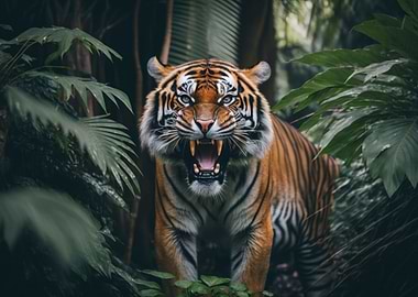 Angry Tiger portrait