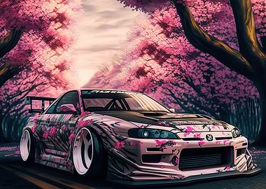 Car Cherry Blossom Japan