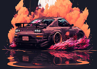 car cherry blossoms sakura