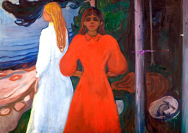 Red and White Edvard Munch