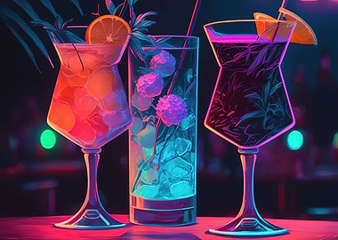 Cocktail Drink Neon