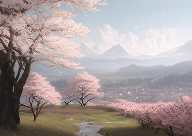 Sakura landscape
