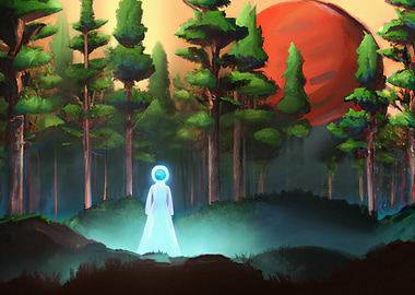 Alien explorer world fores