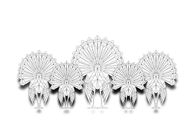 Turkeys Lowpoly Wireframe