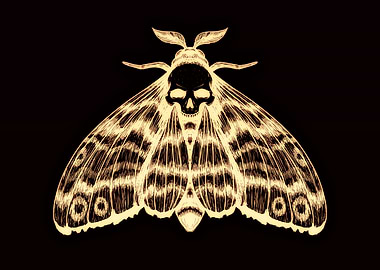 Moth Skull Design