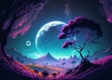 Landscape the moon