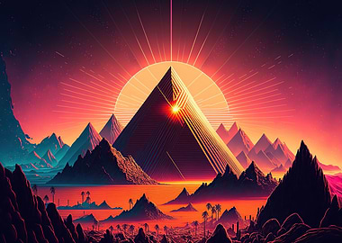 A Pyramid in the Neon Sand