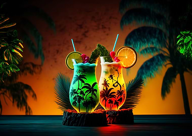 Cocktail Drink Neon