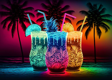 Cocktail Drink Neon