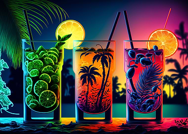 Cocktail Drink Neon
