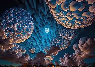 Surreal Skies Full Moon