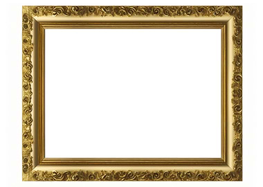 Frame gold antique isolate