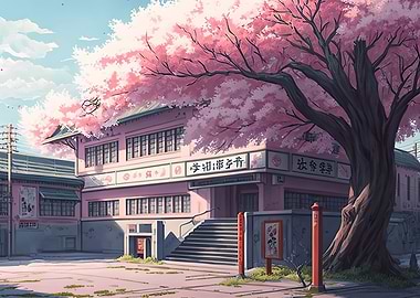 anime japan cherry blooms
