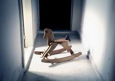 Rocking horse toy basement