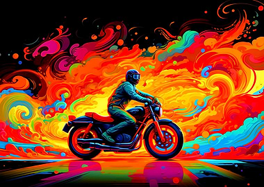Colorful Motorcycle