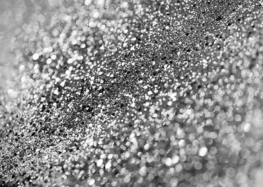 Silver Gray Bokeh Glitter