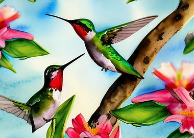 Beautiful hummingbirds