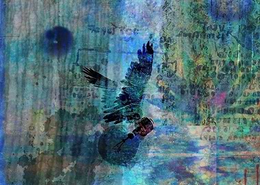 Winged idea abstract