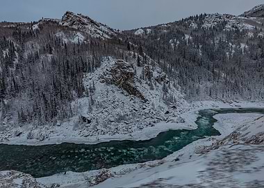 Alaskan Railroad Scene