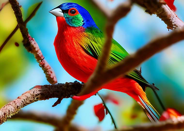 A beautiful Bunting bird