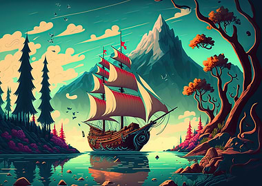 beautiful sailing ship