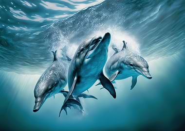 dolphins swimming