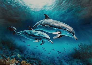 dolphins swimming