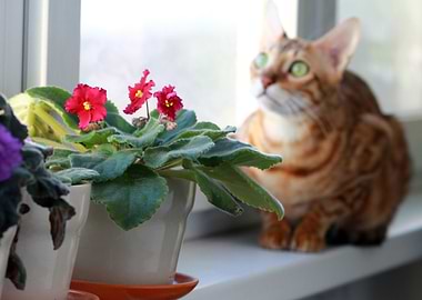 Cat infront of Window
