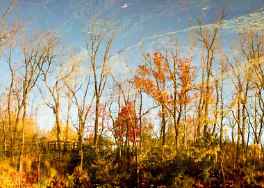 Painterly fall landscape