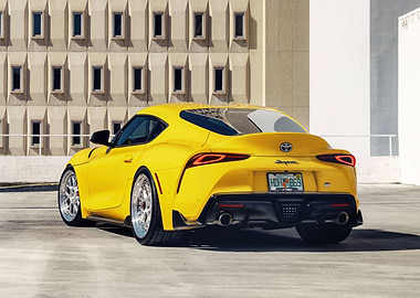 Toyota Supra Yellow Car