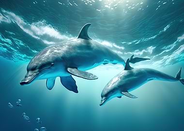 dolphins swimming