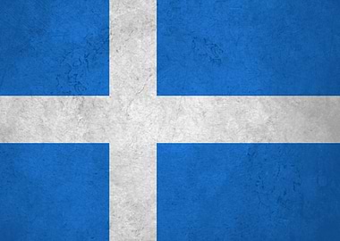 Flag of Shetland on Wall