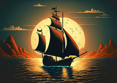 beautiful sailing ship