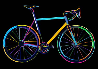Abstract bicycle sports