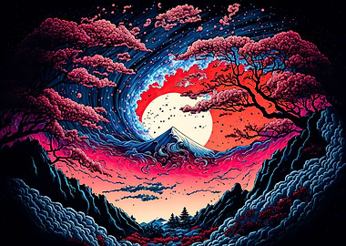 cherry blossom japan art