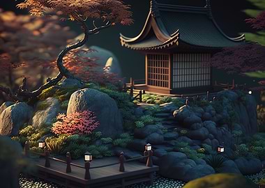 Japanese zen garden