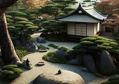 Japanese zen garden
