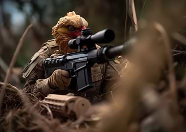 Military Chicken Rooster